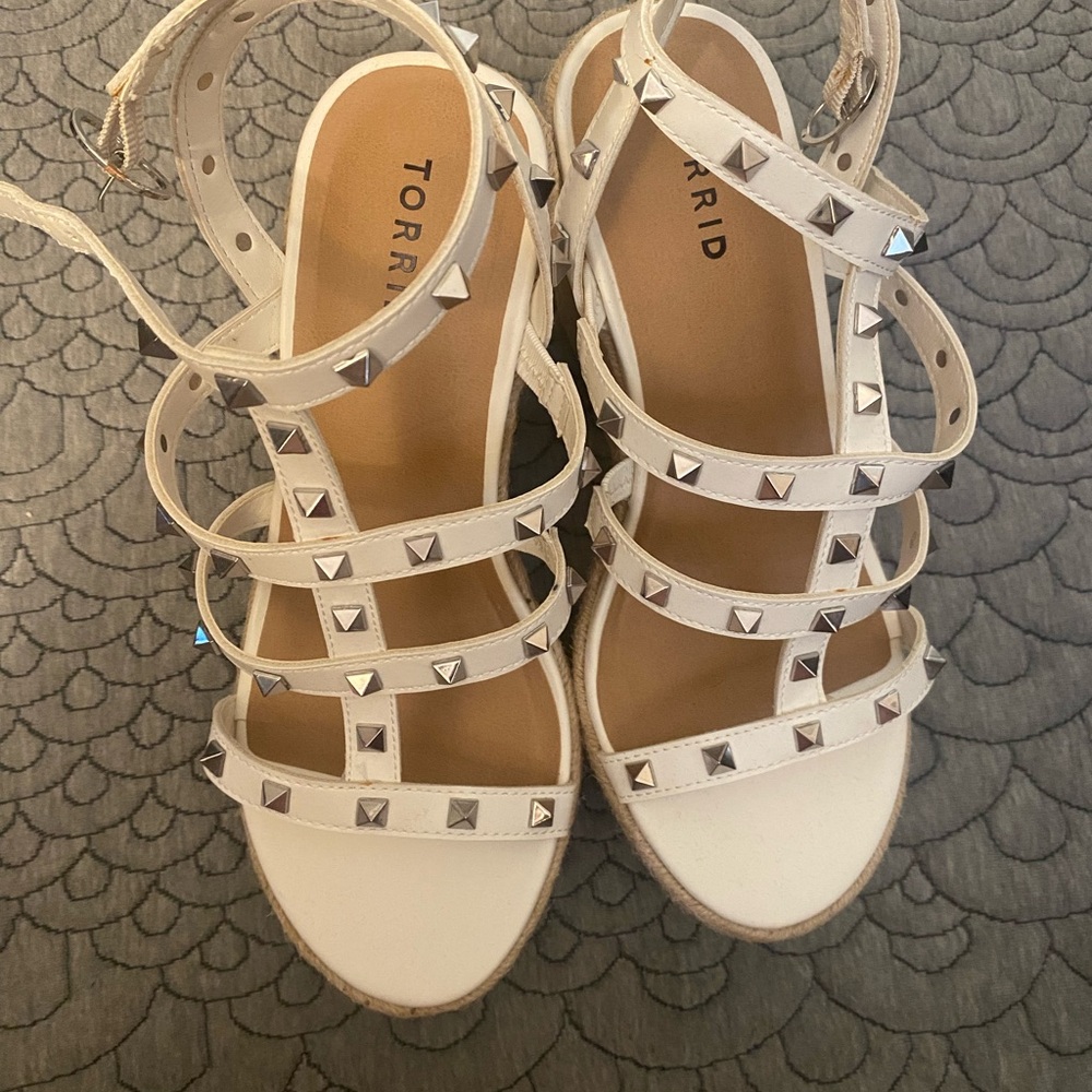 Torrid Cream Gladiator Sandals with Studs